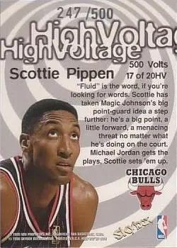 1997-98 Hoops - High Voltage 500 Volts #17 HV - Scottie Pippen - Chicago Bulls - Back