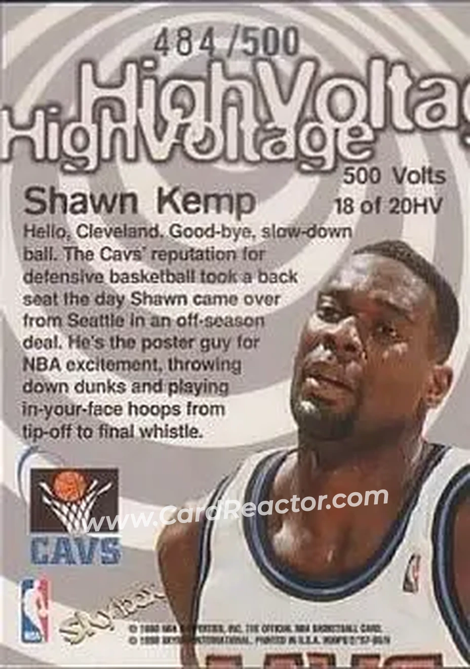 Back of Shawn Kemp