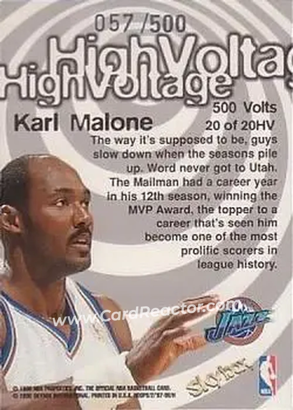 Back of Karl Malone