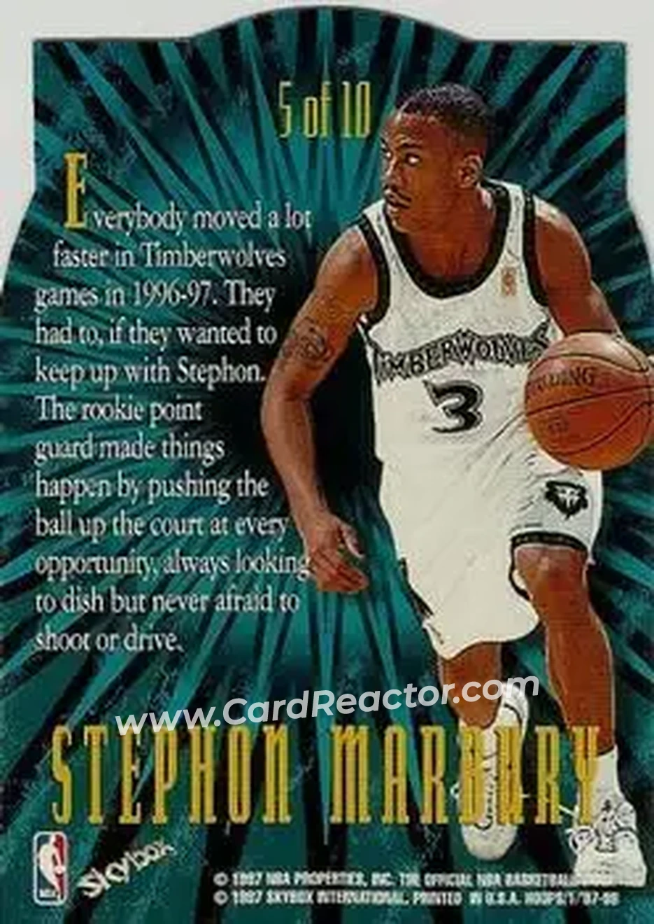 Back of Stephon Marbury