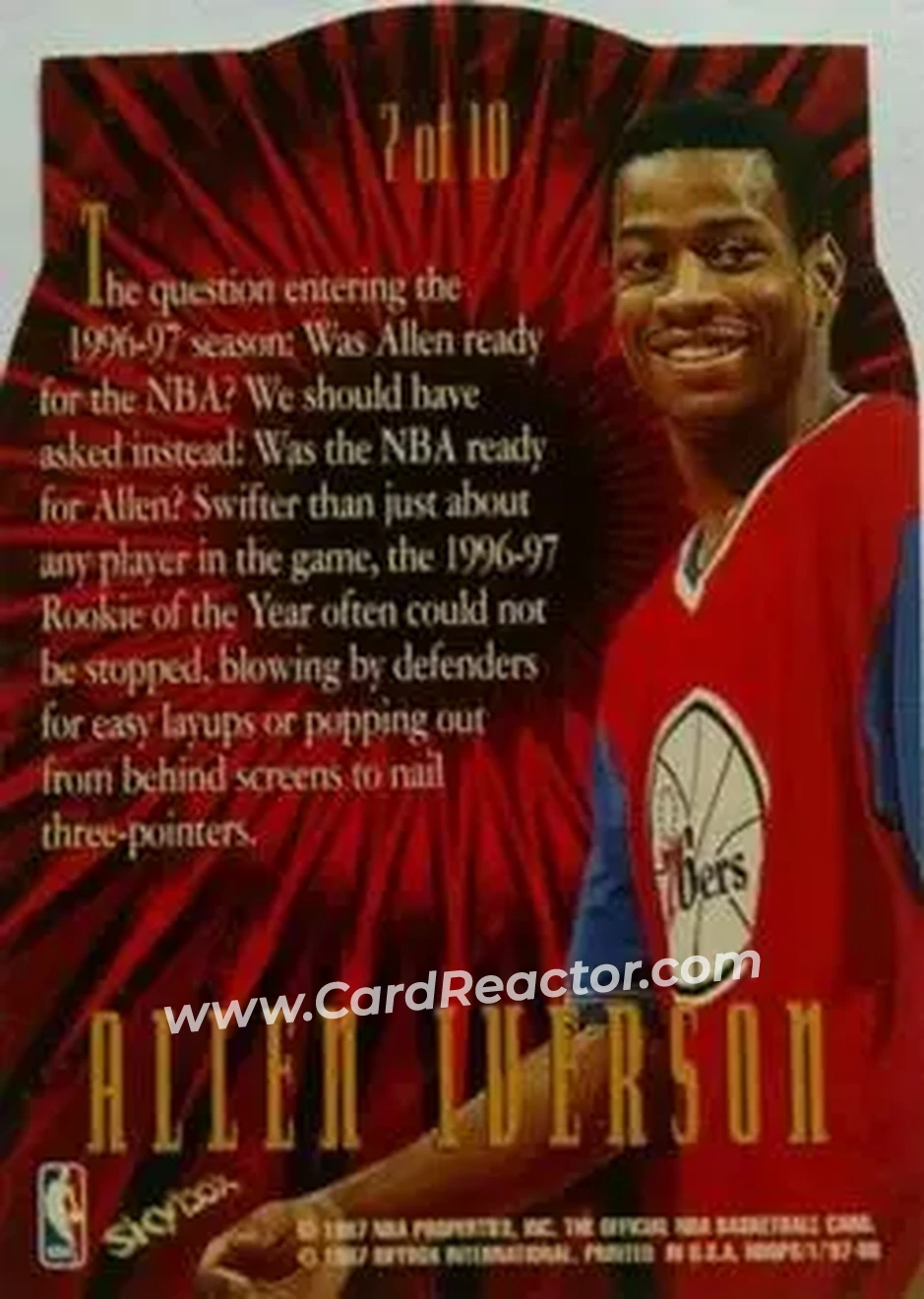 Back of Allen Iverson