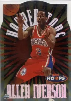 1997-98 Hoops - HOOPerstars #7 - Allen Iverson - Philadelphia 76ers - Front