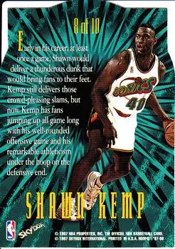 1997-98 Hoops - HOOPerstars #8 - Shawn Kemp - Seattle SuperSonics - Back