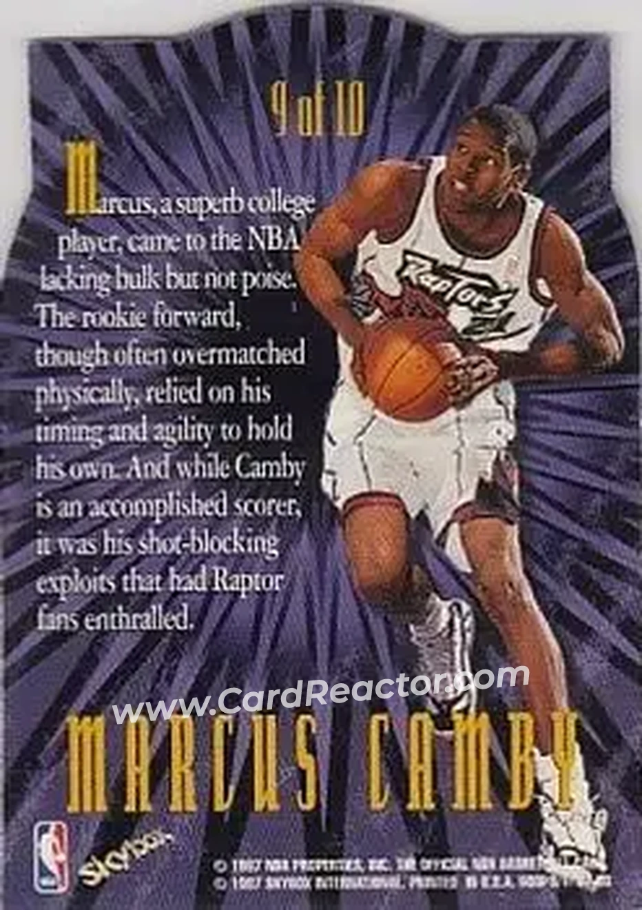 Back of Marcus Camby