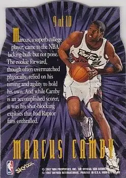 1997-98 Hoops - HOOPerstars #9 - Marcus Camby - Toronto Raptors - Back