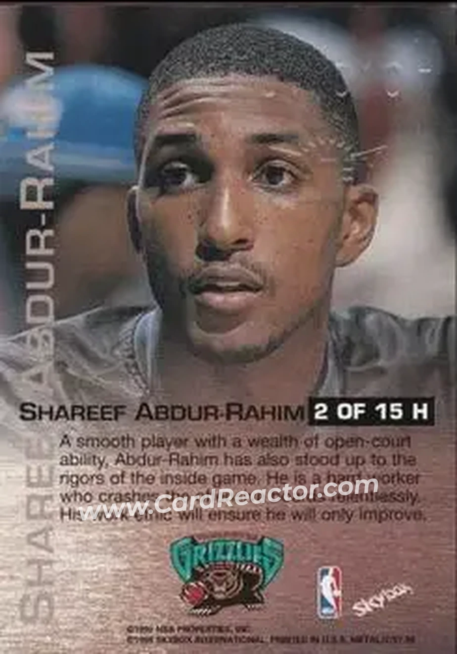 Back of Shareef Abdur-Rahim