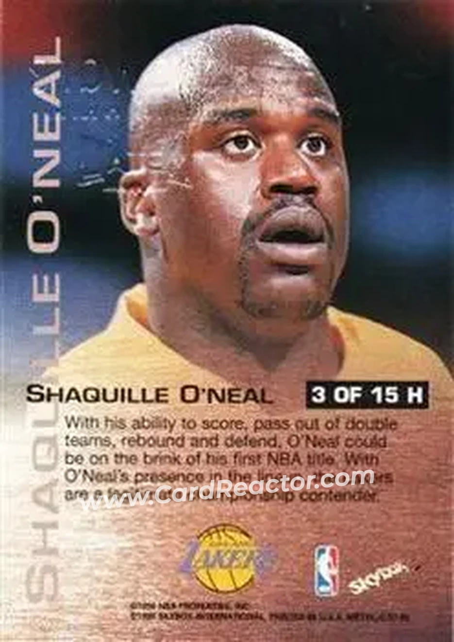 Back of Shaquille O'Neal