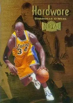 1997-98 Metal Universe Championship - Hardware #3 H - Shaquille O'Neal - Los Angeles Lakers - Front