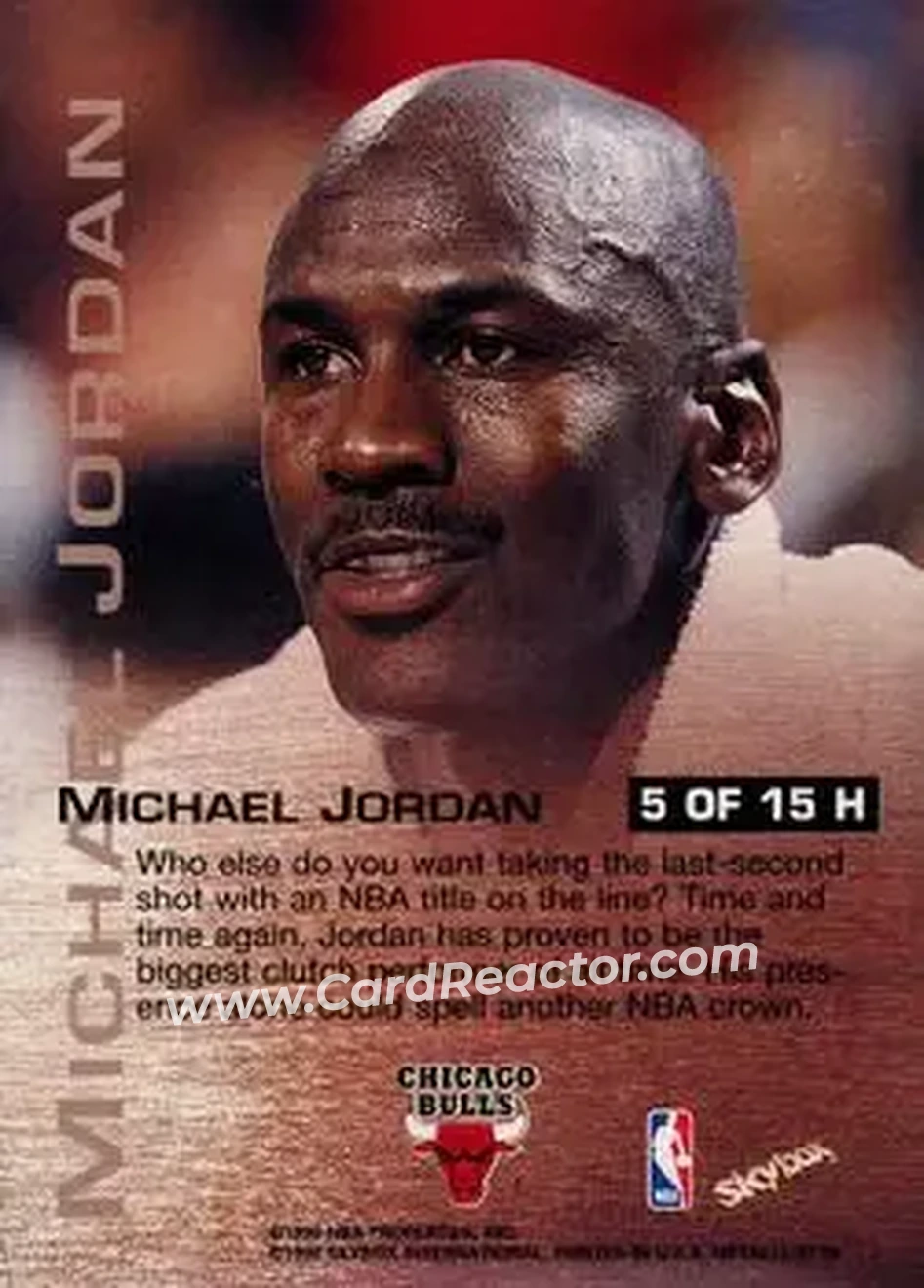 Back of Michael Jordan