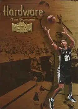 1997-98 Metal Universe Championship - Hardware #12 H - Tim Duncan - San Antonio Spurs - Front