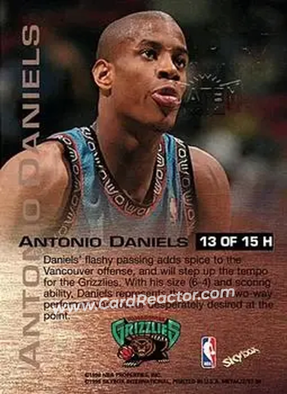 Back of Antonio Daniels