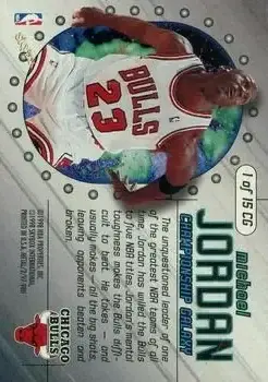 1997-98 Metal Universe Championship - Championship Galaxy #1 CG - Michael Jordan - Chicago Bulls - Back