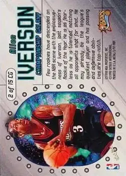 1997-98 Metal Universe Championship - Championship Galaxy #2 CG - Allen Iverson - Philadelphia 76ers - Back