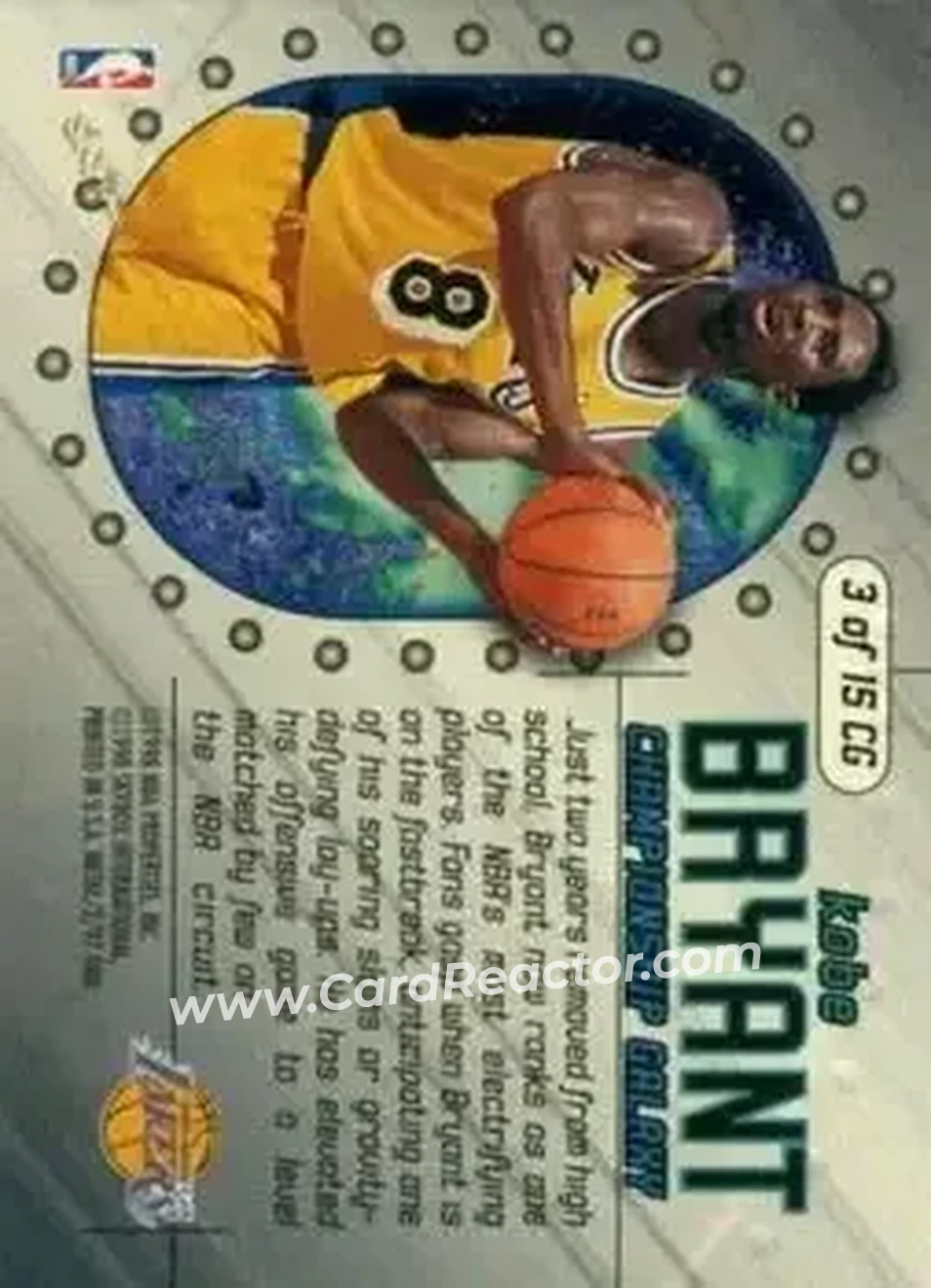 Back of Kobe Bryant