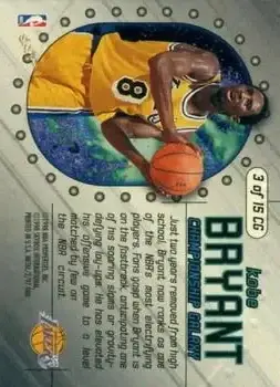 1997-98 Metal Universe Championship - Championship Galaxy #3 CG - Kobe Bryant - Los Angeles Lakers - Back