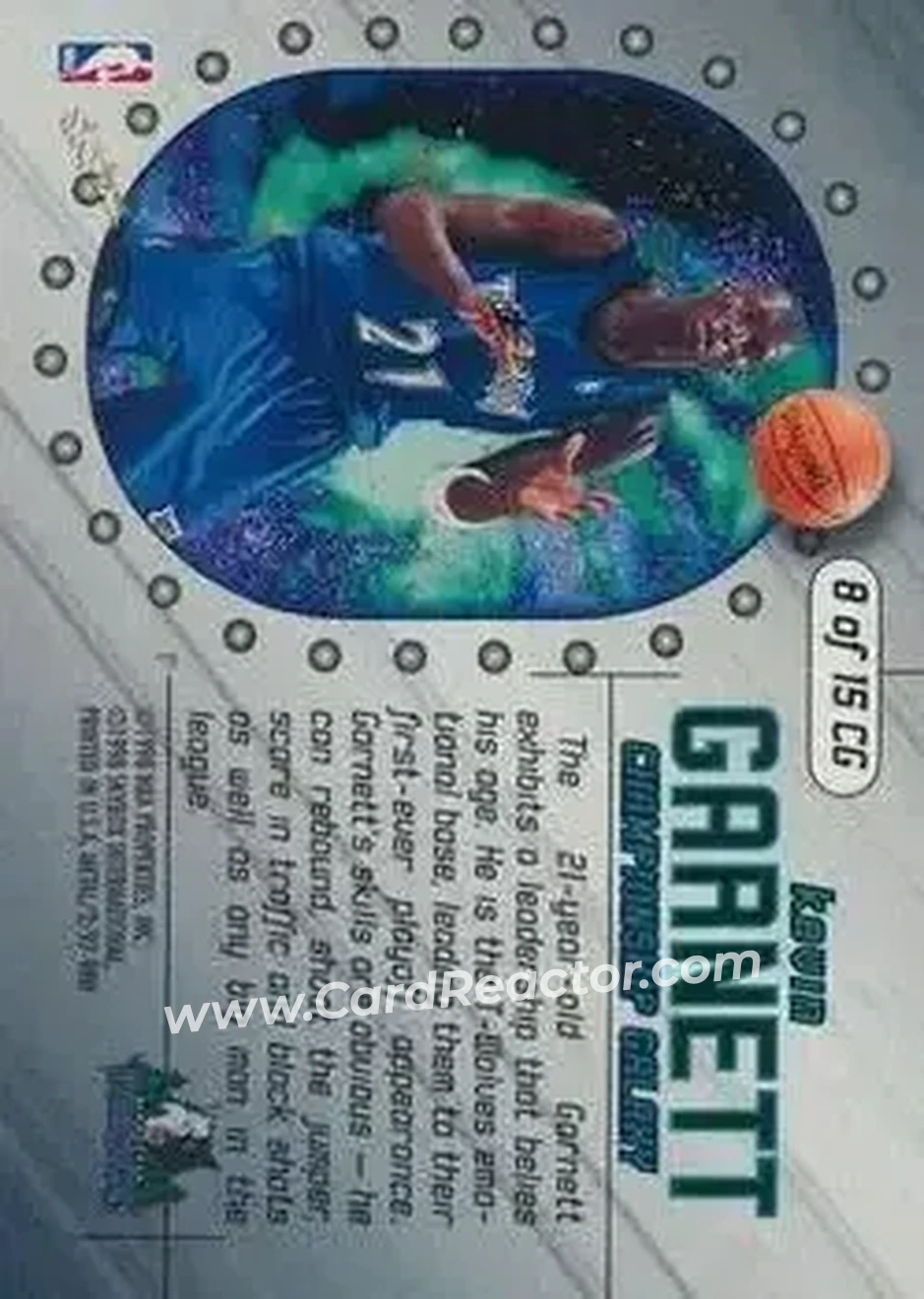 Back of Kevin Garnett