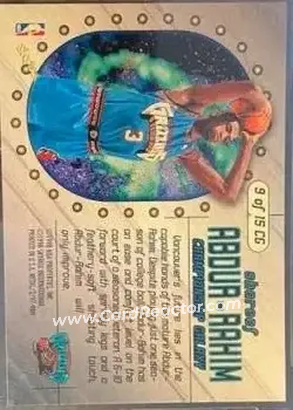 Back of Shareef Abdur-Rahim