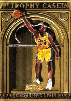 1997-98 Metal Universe Championship - Trophy Case #4 TC - Shaquille O'Neal - Los Angeles Lakers - Front 1997-98 Metal Universe Championship - Trophy Case #4 TC - Shaquille O'Neal - Los Angeles Lakers - Front