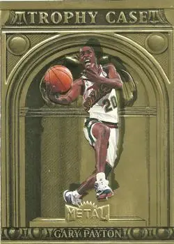 1997-98 Metal Universe Championship - Trophy Case #6 TC - Gary Payton - Seattle SuperSonics - Front