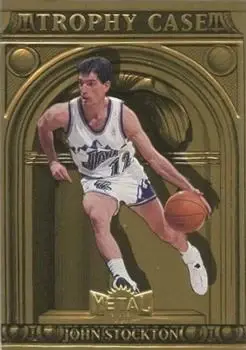 1997-98 Metal Universe Championship - Trophy Case #9 TC - John Stockton - Utah Jazz - Front