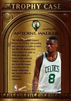 1997-98 Metal Universe Championship - Trophy Case #10 TC - Antoine Walker - Boston Celtics - Back