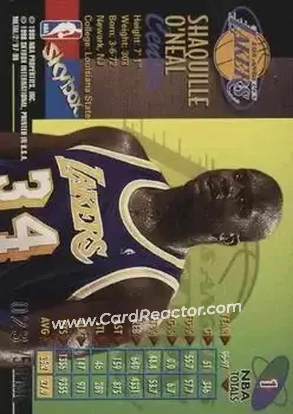 Back of Shaquille O'Neal