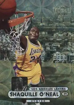 1997-98 Metal Universe Championship - Precious Metal Gems #1 - Shaquille O'Neal - Los Angeles Lakers - Front
