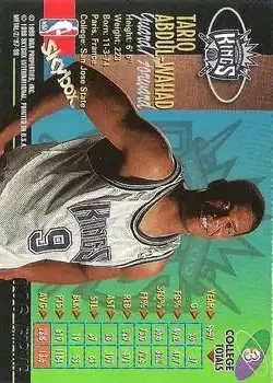 1997-98 Metal Universe Championship - Precious Metal Gems #3 - Tariq Abdul-Wahad - Sacramento Kings - Back 1997-98 Metal Universe Championship - Precious Metal Gems #3 - Tariq Abdul-Wahad - Sacramento Kings - Back