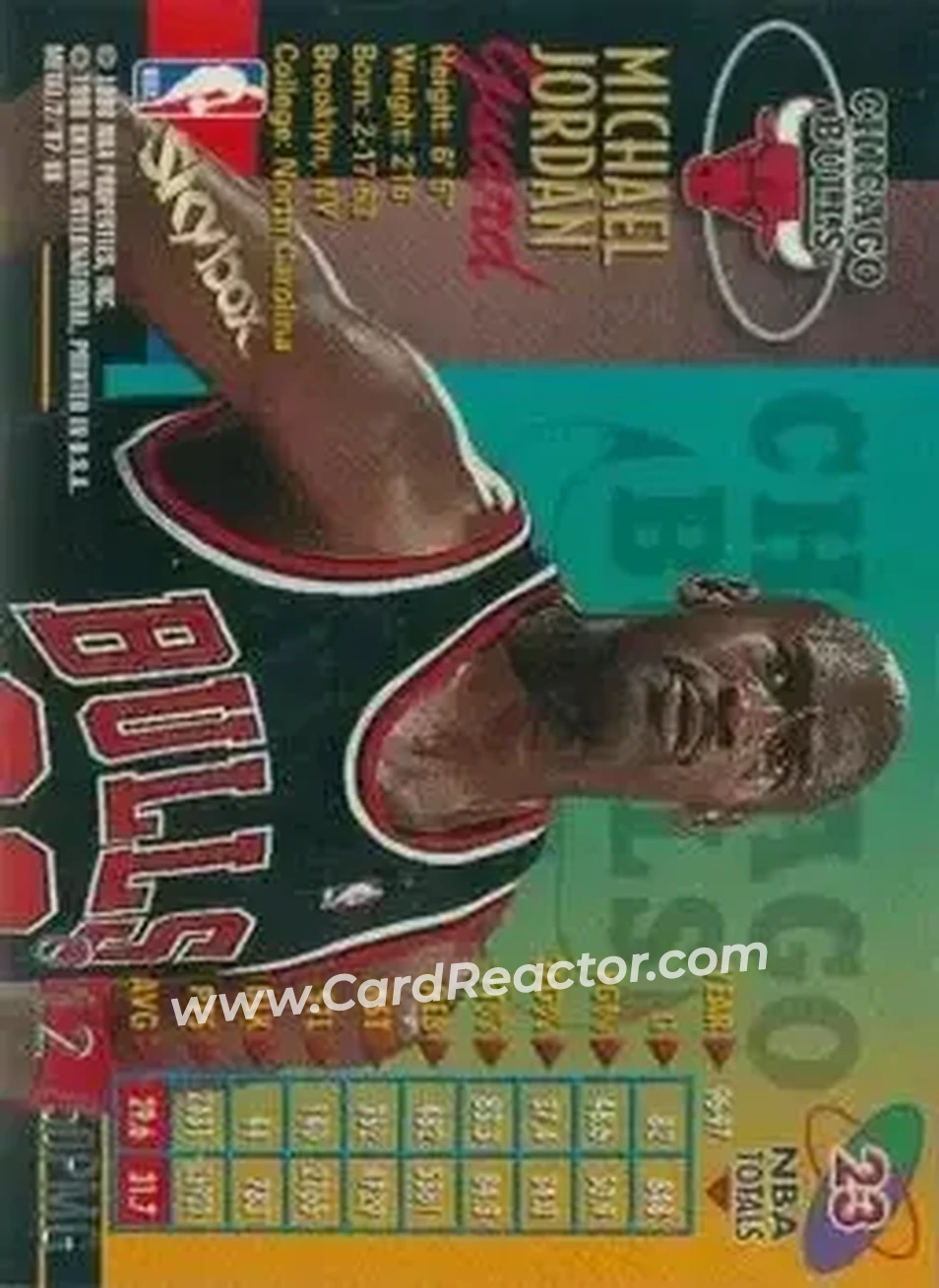 Back of Michael Jordan