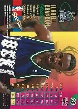 1997-98 Metal Universe Championship - Precious Metal Gems #28 - Terrell Brandon - Milwaukee Bucks - Back