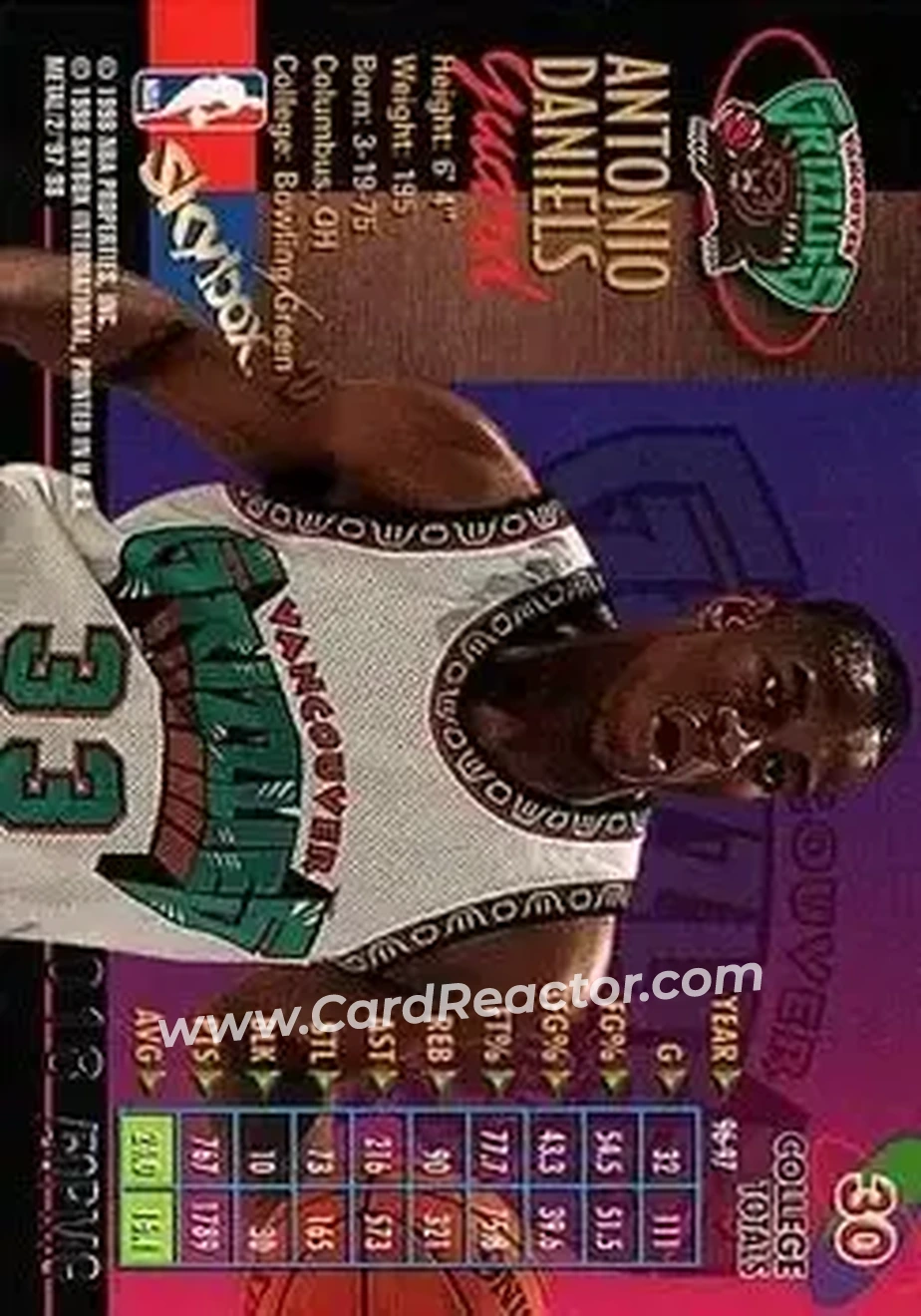 Back of Antonio Daniels