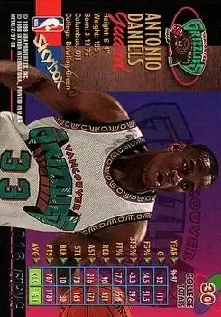 1997-98 Metal Universe Championship - Precious Metal Gems #30 - Antonio Daniels - Vancouver Grizzlies - Back 1997-98 Metal Universe Championship - Precious Metal Gems #30 - Antonio Daniels - Vancouver Grizzlies - Back