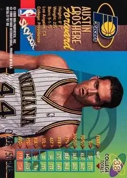 1997-98 Metal Universe Championship - Precious Metal Gems #38 - Austin Croshere - Indiana Pacers - Back