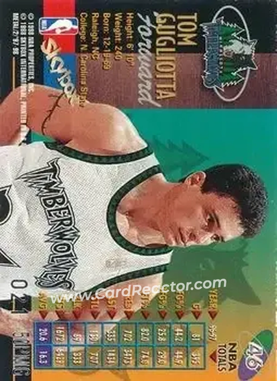 Back of Tom Gugliotta