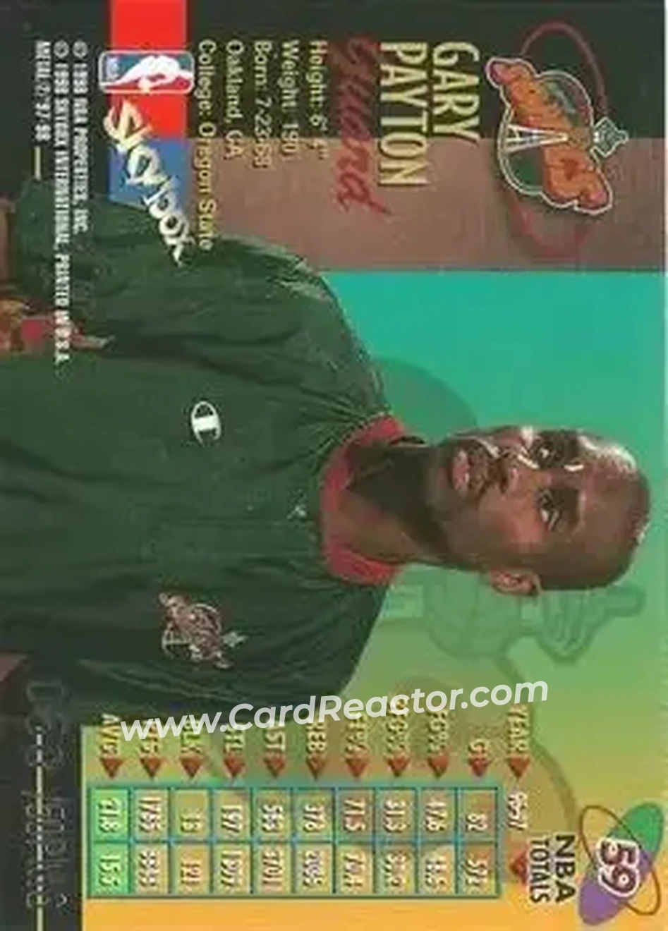 Back of Gary Payton