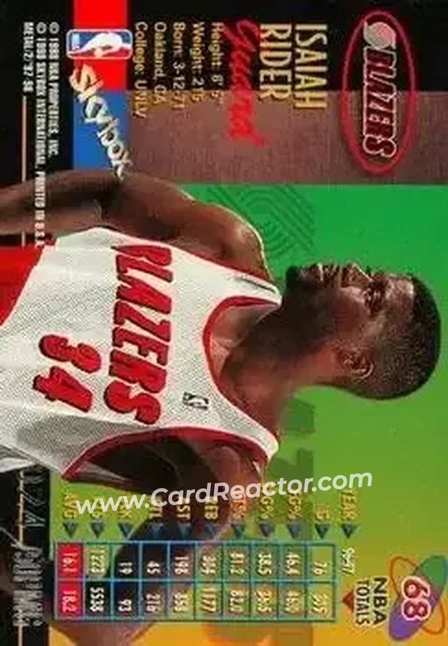 Back of Isaiah Rider