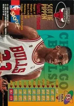 1997-98 Metal Universe Championship - Precious Metal Gems #85 - Scottie Pippen - Chicago Bulls - Back