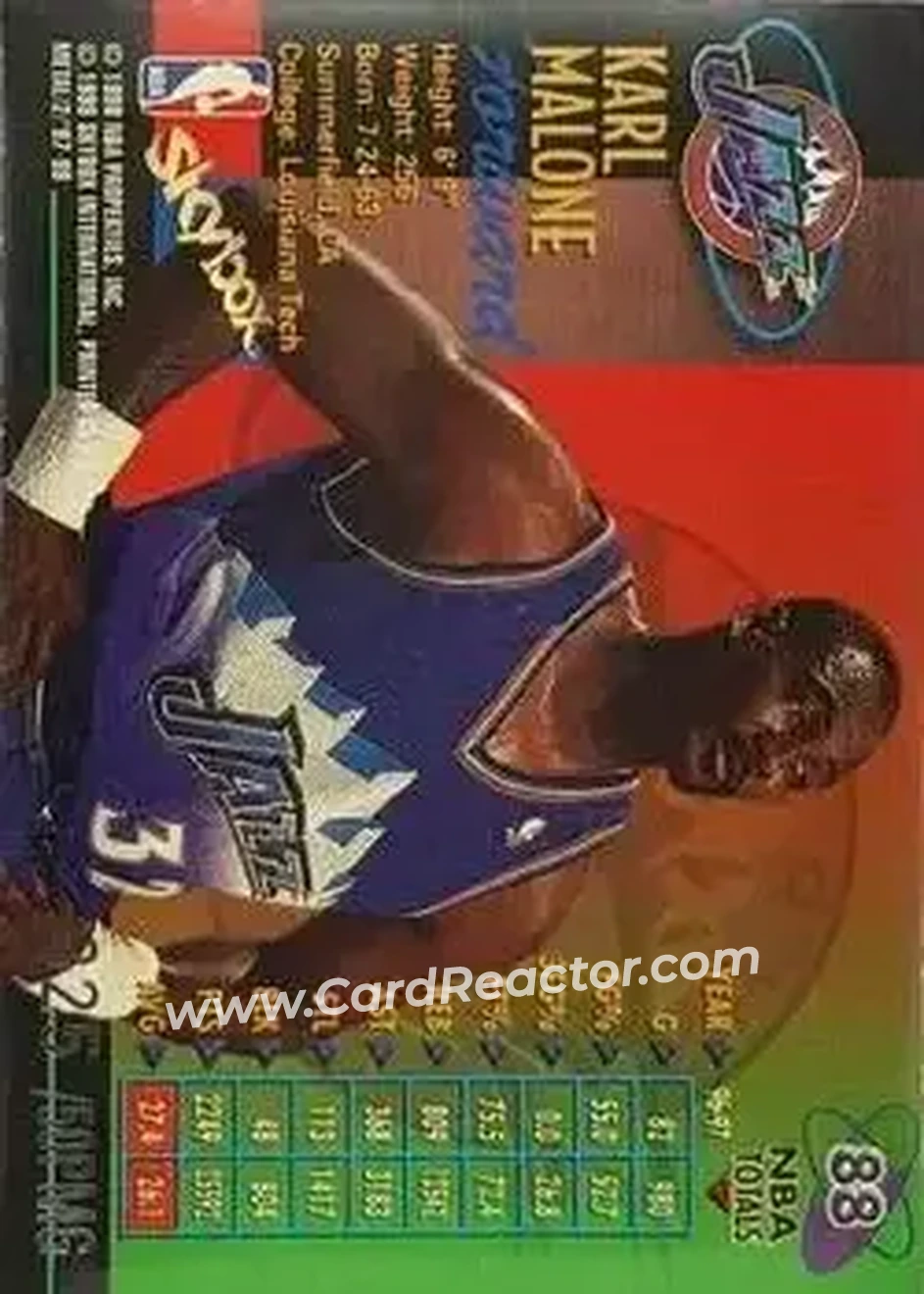 Back of Karl Malone