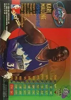 1997-98 Metal Universe Championship - Precious Metal Gems #88 - Karl Malone - Utah Jazz - Back 1997-98 Metal Universe Championship - Precious Metal Gems #88 - Karl Malone - Utah Jazz - Back