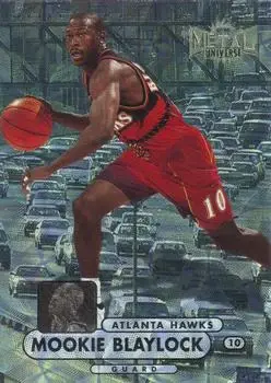 1997-98 Metal Universe Championship - Precious Metal Gems #89 - Mookie Blaylock - Atlanta Hawks - Front