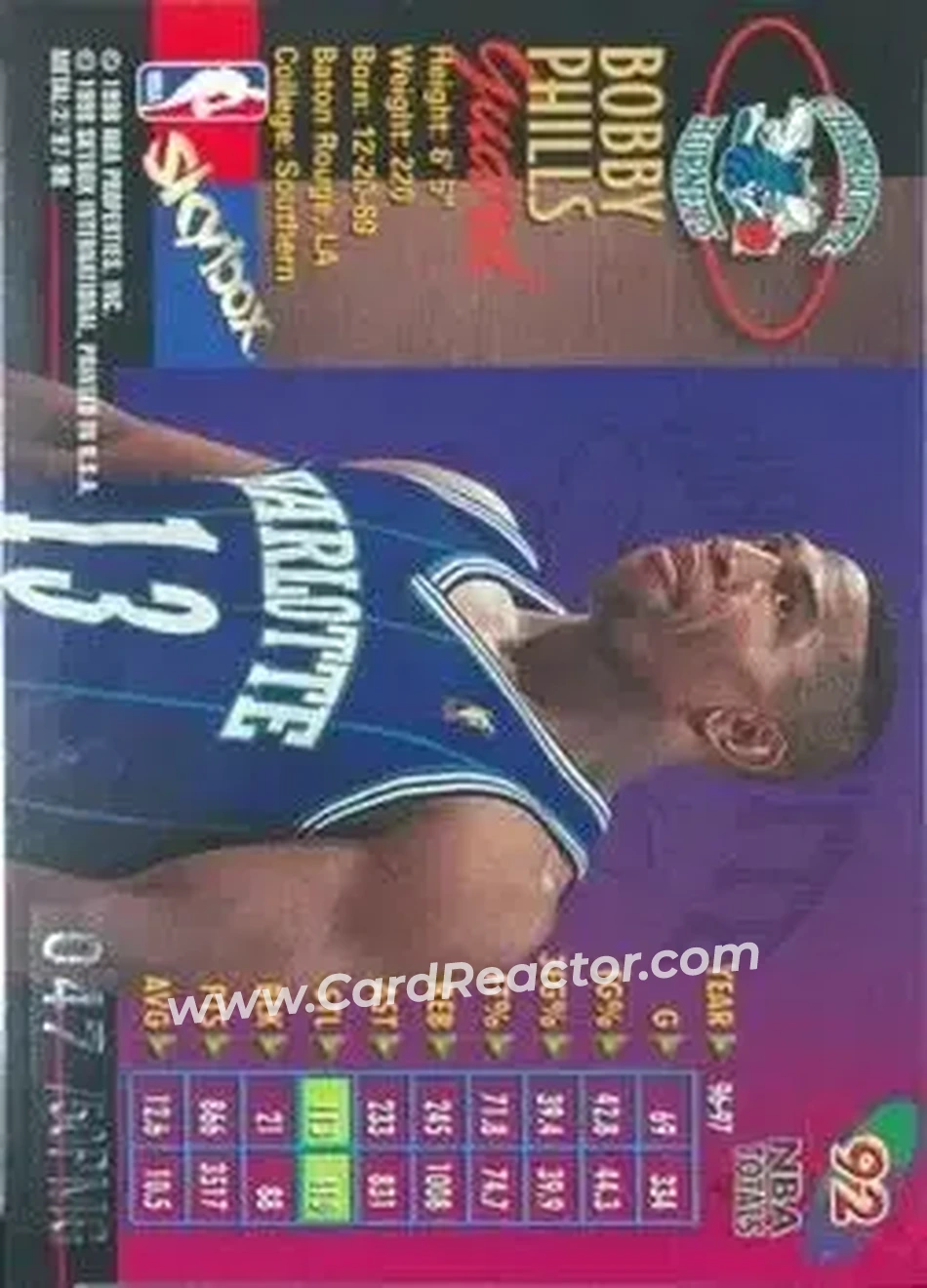 Back of Bobby Phills