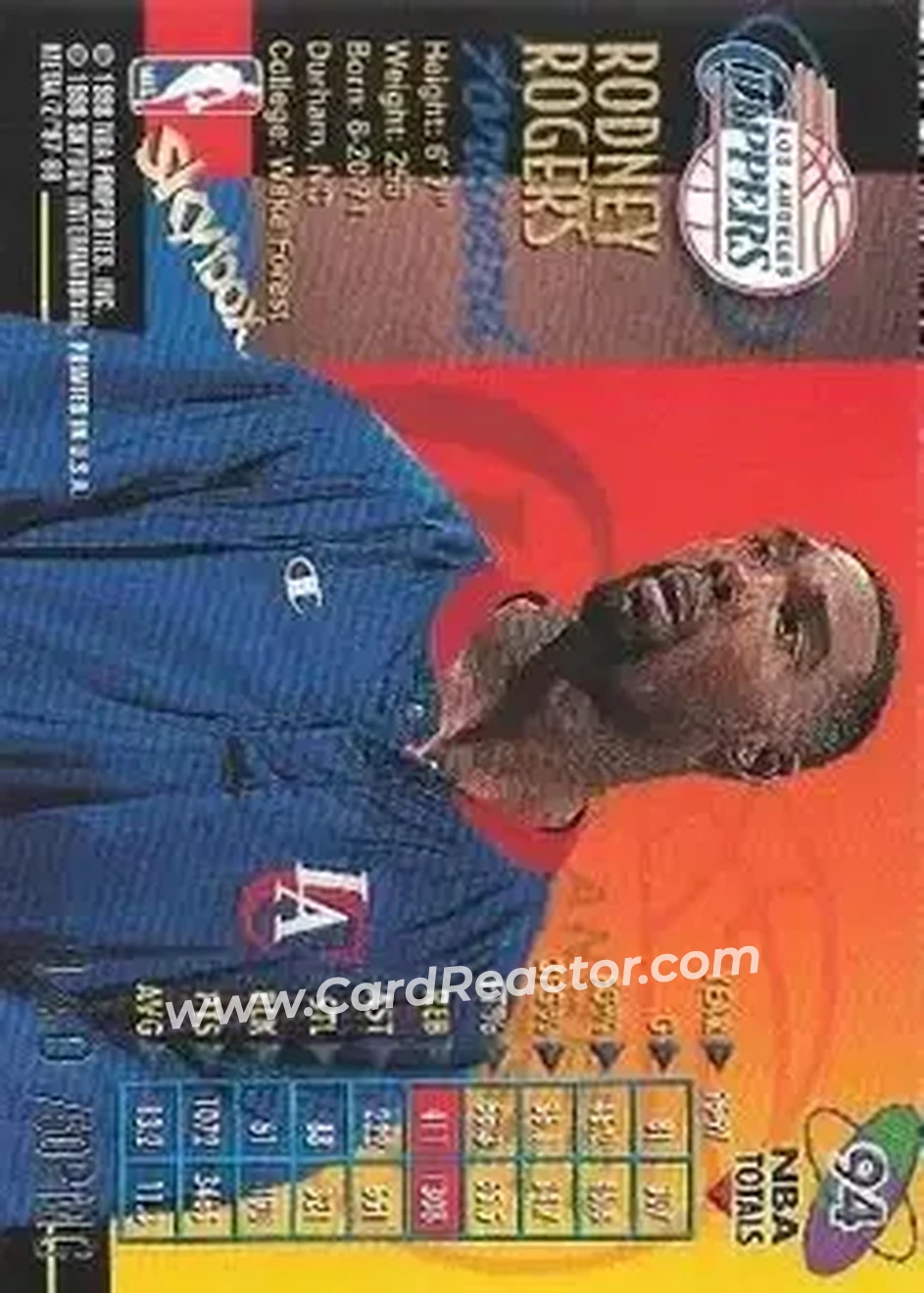 Back of Rodney Rogers