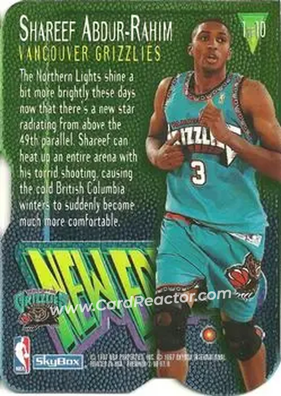 Back of Shareef Abdur-Rahim