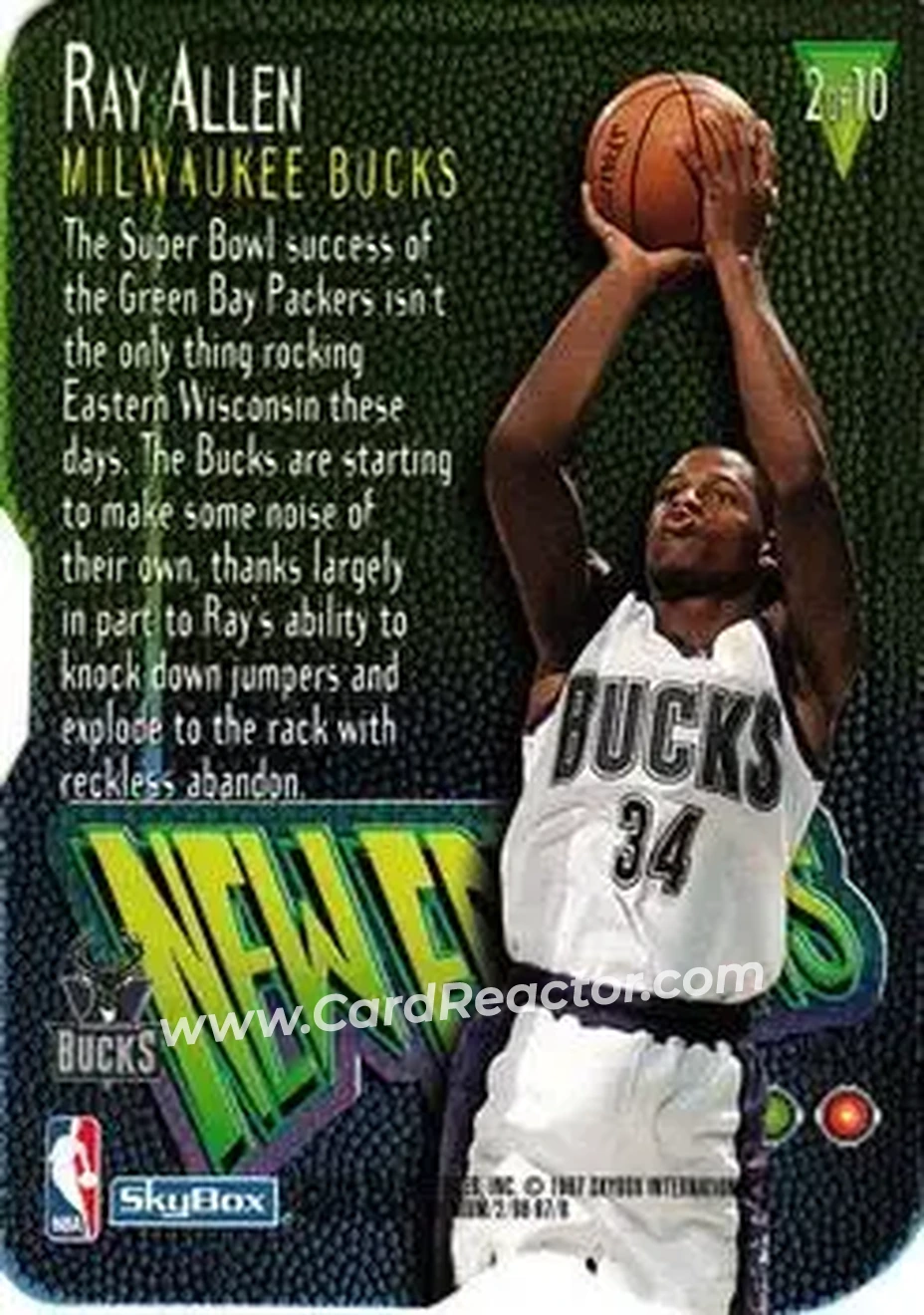 Back of Ray Allen