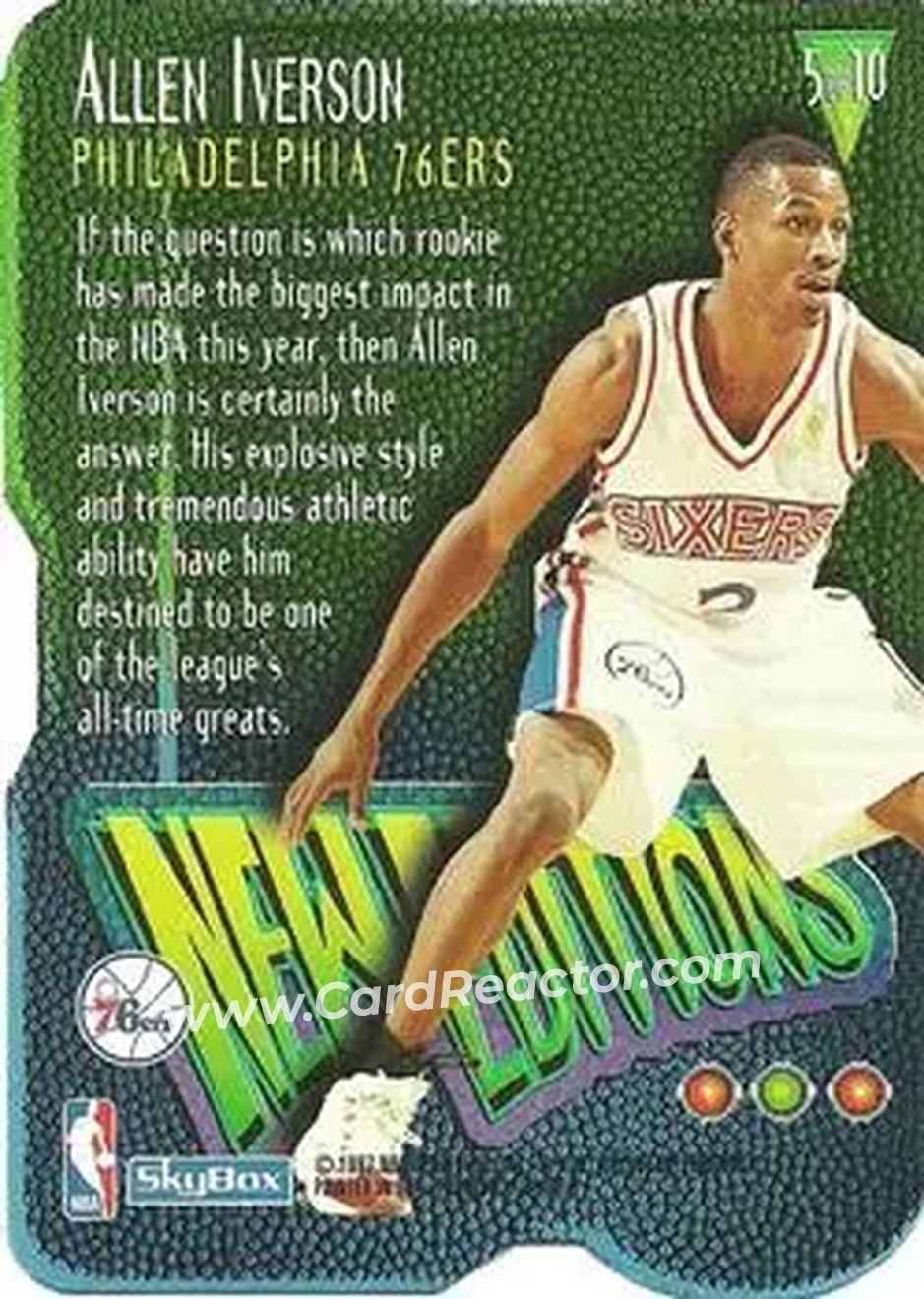 Back of Allen Iverson