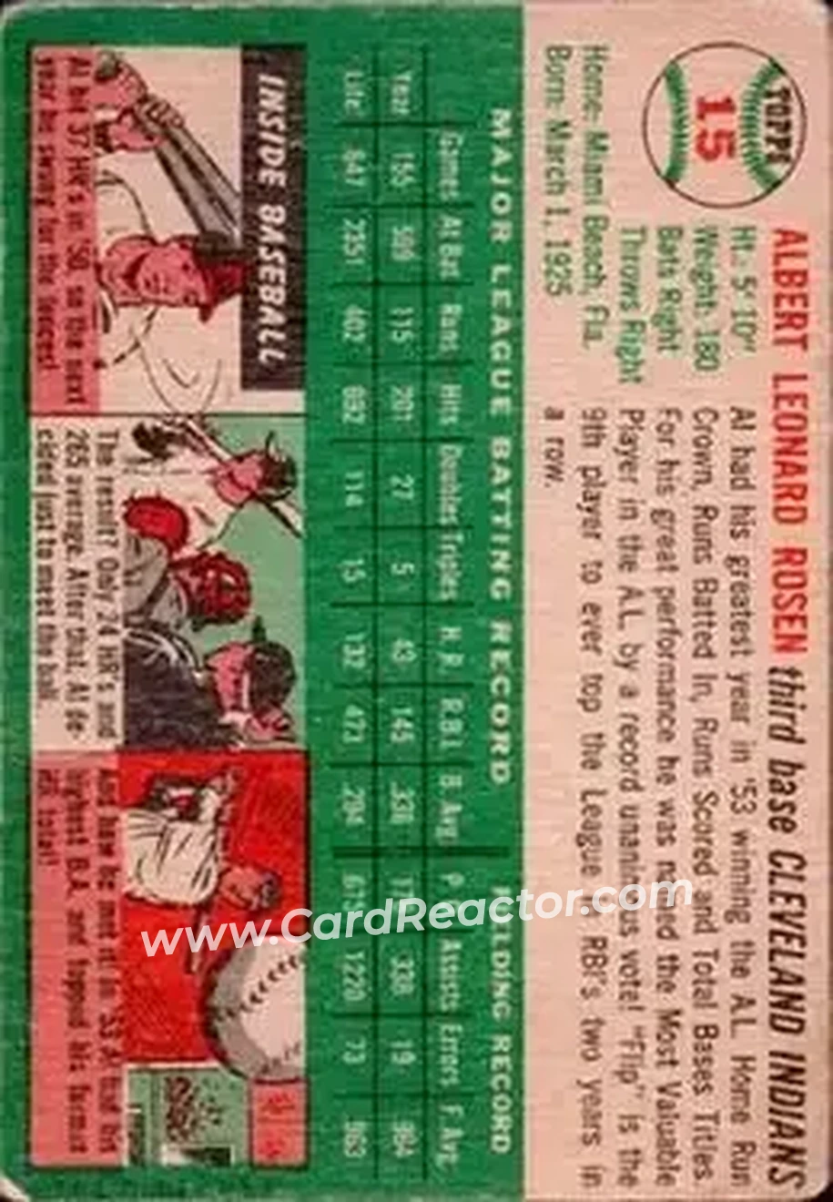 Back of Al "Flip" Rosen
