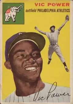1954 Topps #52 - Vic Power - Philadelphia Athletics