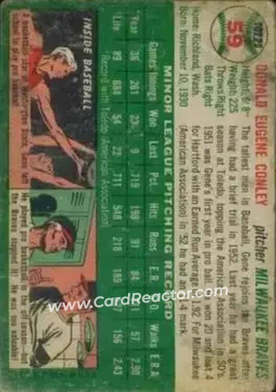 Back of Gene Conley