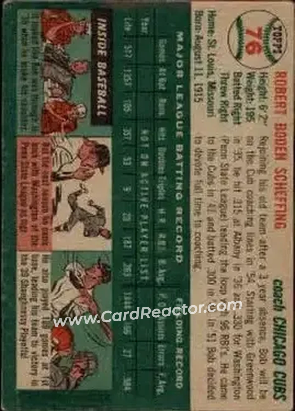 Back of Bob Scheffing