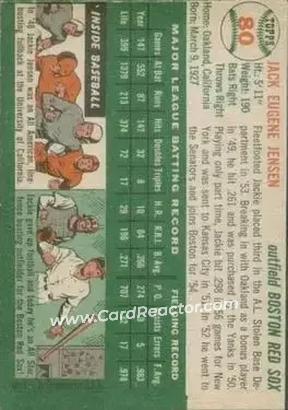 Back of Jackie Jensen